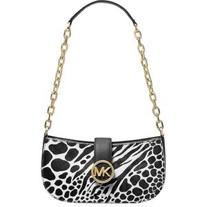 Michael Michael Kors Ponchette - Small Haircalf Animal Print Bone/Black - $448